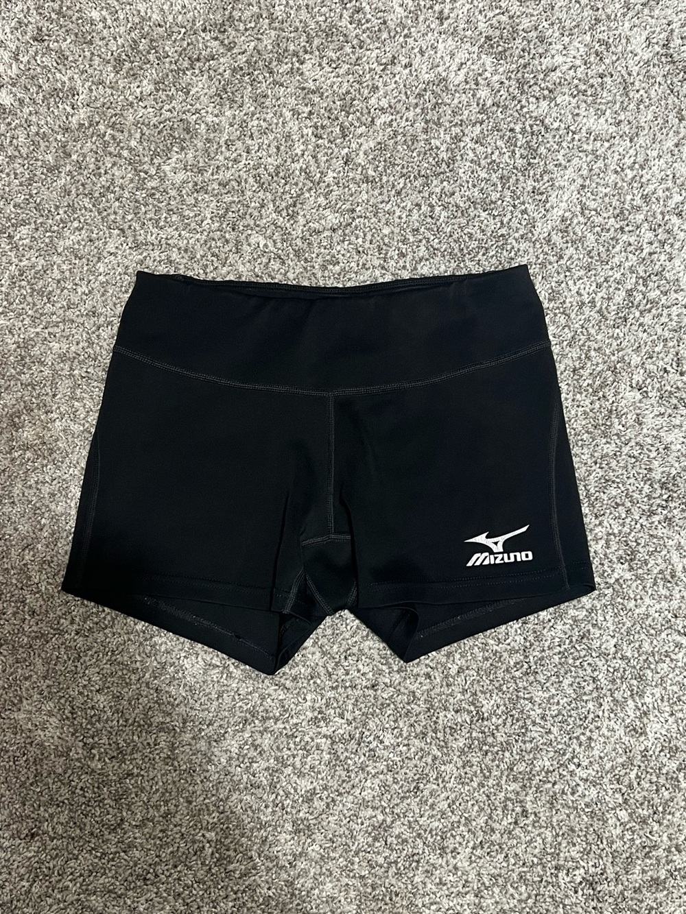 Mizuno Black Women's Compression Bike Shorts with White Logo